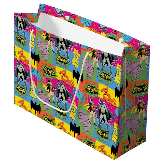 Bolsa De Regalo Grande Patrón De Acción Batman Y Robin (Angulo Anverso)