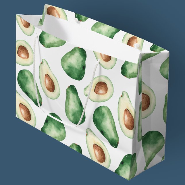 Bolsa De Regalo Grande Patrón de aguacate acuarela (Subido por el creador)