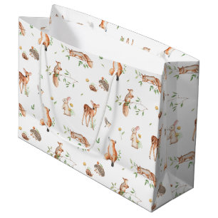Bolsa De Regalo Grande Patrón de amigos animales de Woodland