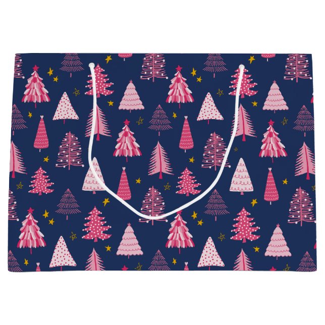 Bolsa De Regalo Grande Patrón de árbol de Navidad (Anverso)