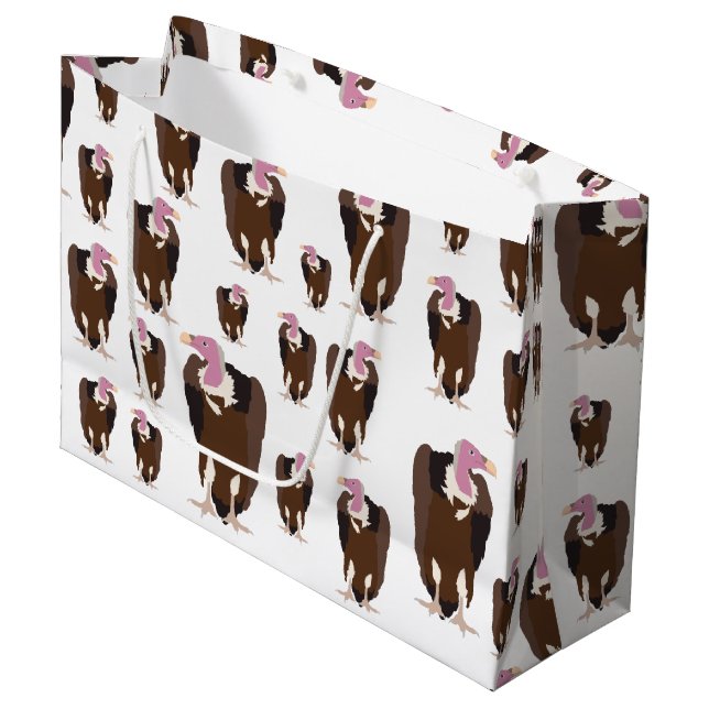 Bolsa De Regalo Grande Patrón de aves buitre (Angulo Anverso)