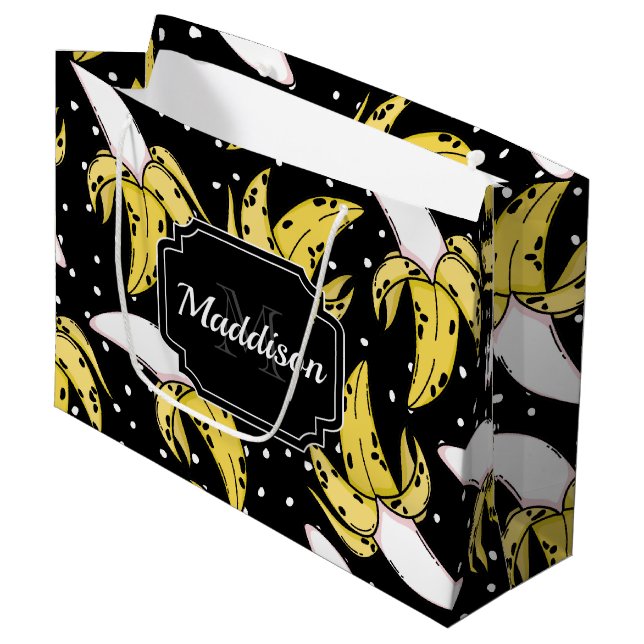 Bolsa De Regalo Grande Patrón de banana (Angulo Anverso)