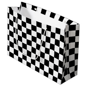 Bolsa De Regalo Grande Patrón De Bandera De Guay De Color Negro Y Blanco