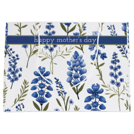 Bolsa De Regalo Grande Patrón de Bluebonnets en la primavera meridional