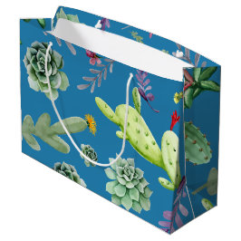 Bolsa De Regalo Grande Patrón de Cactus 5
