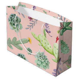 Bolsa De Regalo Grande Patrón de Cactus 8