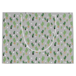 Bolsa De Regalo Grande Patrón de cactus de verano