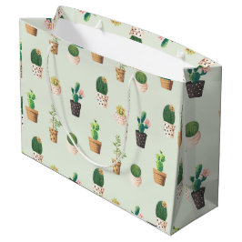 Bolsa De Regalo Grande Patrón de cactus - Planta correcta