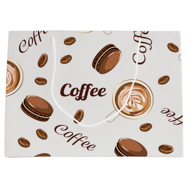 Bolsa De Regalo Grande Patrón de café (Anverso)