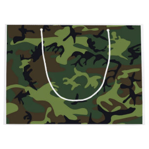 BOLSA DE REGALO GRANDE PATRÓN DE CAMOFLAJE