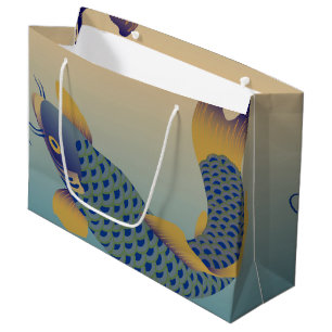 Bolsa De Regalo Grande Patrón de carpa japonés
