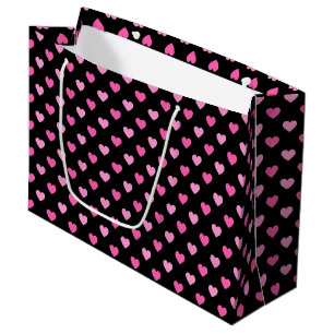 Bolsa De Regalo Grande Patrón de Conciencia del Cáncer de Mama Corazón Ro