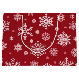 Bolsa De Regalo Grande Patrón de copo de nieve