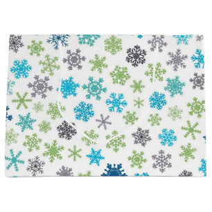 Bolsa De Regalo Grande Patrón de copo de nieve