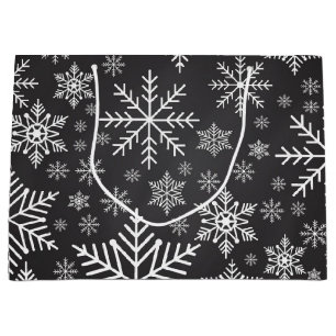 Bolsa De Regalo Grande Patrón de copo de nieve