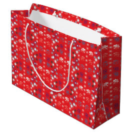 Bolsa De Regalo Grande Patrón de copos de nieve de vacaciones de los Navi