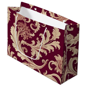 Bolsa De Regalo Grande Patrón de cosecha marrón y pekinés