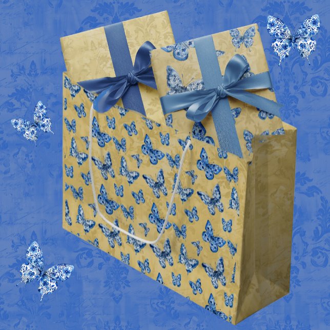 Bolsa De Regalo Grande Patrón de Damasco de Oro de época (Subido por el creador)