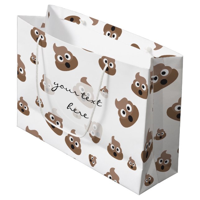 Bolsa De Regalo Grande Patrón de Emoji de popa de corte (Angulo Anverso)