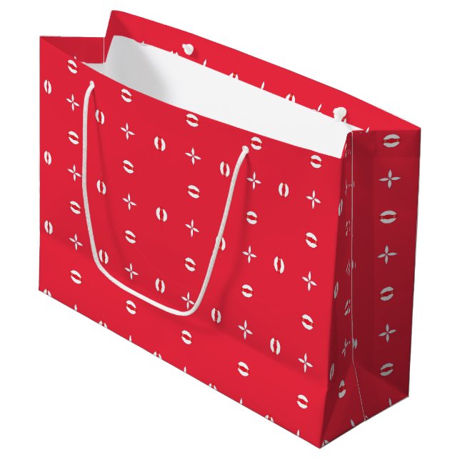 Bolsa De Regalo Grande Patrón de Encanto Navideño 09 -  (Angulo Anverso)