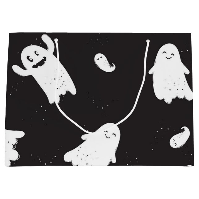 Bolsa De Regalo Grande Patrón de fantasma (Anverso)
