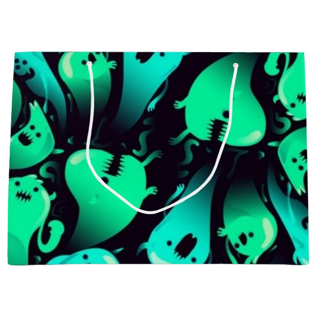 Bolsa De Regalo Grande Patrón de fantasma (Anverso)