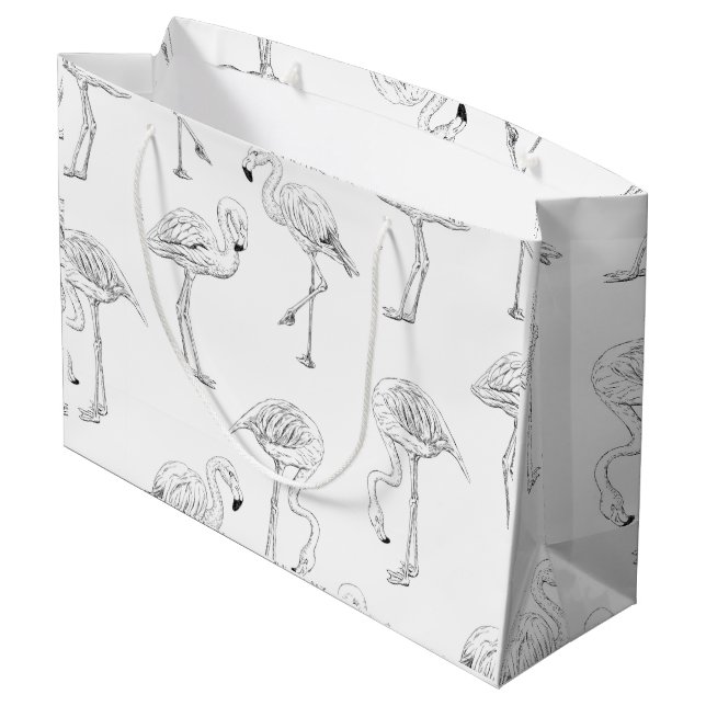 Bolsa De Regalo Grande Patrón de flamenco (Angulo reverso)