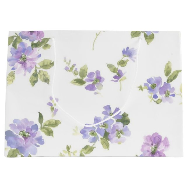 Bolsa De Regalo Grande Patrón de flor (Anverso)