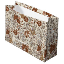 Patrón de flores marrones florales silvestres vint