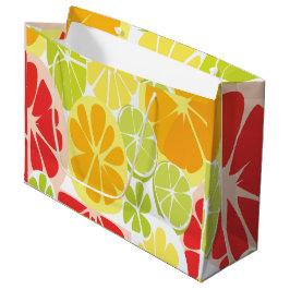 Bolsa De Regalo Grande Patrón de Frutas Cítricas