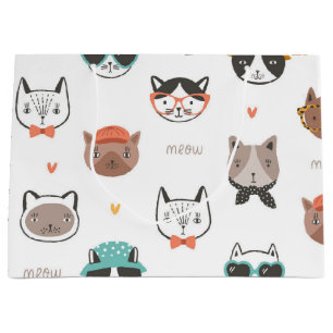 Bolsa De Regalo Grande Patrón de gato