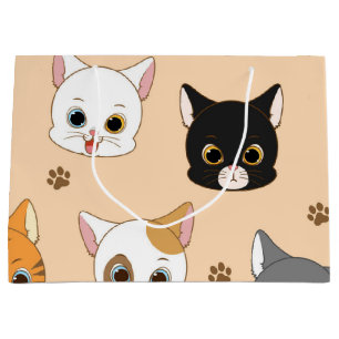 Bolsa De Regalo Grande Patrón de gato