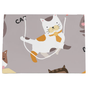 Bolsa De Regalo Grande Patrón de gato