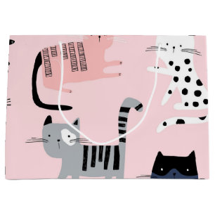 Bolsa De Regalo Grande Patrón de gato