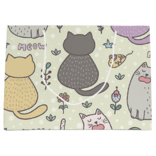 Bolsa De Regalo Grande Patrón de gato