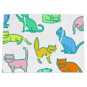 Bolsa De Regalo Grande Patrón de gato