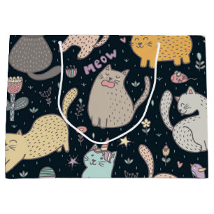 Bolsa De Regalo Grande Patrón de gato