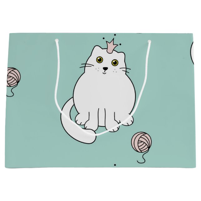 Bolsa De Regalo Grande Patrón de gato (Anverso)