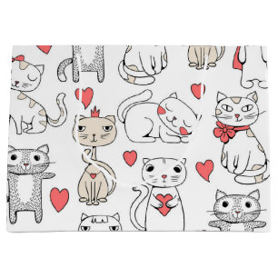 Bolsa De Regalo Grande Patrón de gato