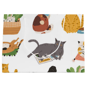 Bolsa De Regalo Grande Patrón de gato