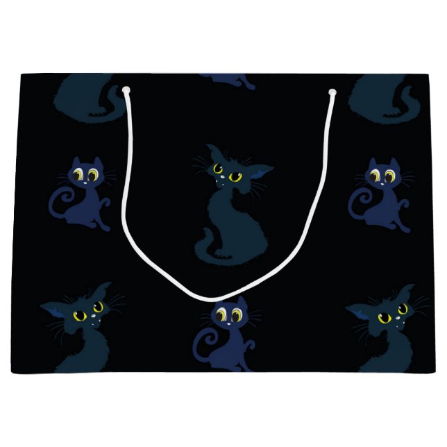 Bolsa De Regalo Grande Patrón de gato (Anverso)