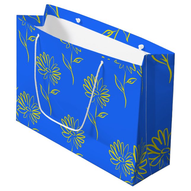Bolsa De Regalo Grande Patrón de girasol amarillo (Angulo Anverso)