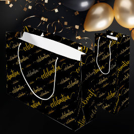Bolsa De Regalo Grande Patrón de guión de celebración