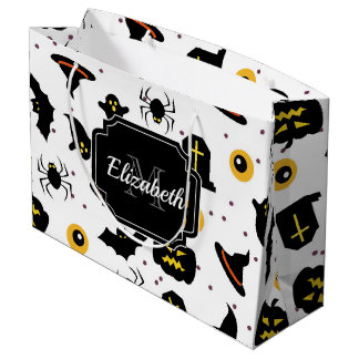 Bolsa De Regalo Grande Patrón de Halloween