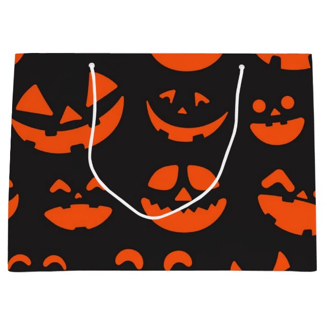 Bolsa De Regalo Grande Patrón de Halloween (Anverso)