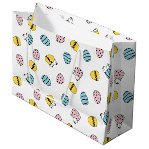 Bolsa De Regalo Grande Patrón de Huevo de Pascua Snoopy