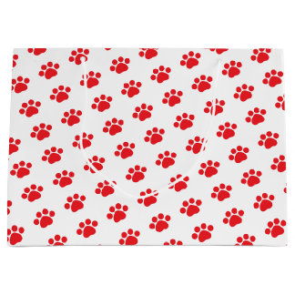 Bolsa De Regalo Grande Patrón de impresión de traza roja