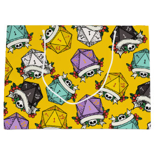 Bolsa De Regalo Grande Patrón de juego de dados D20