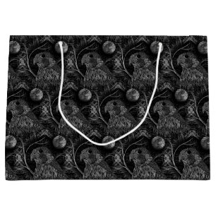 Bolsa De Regalo Grande Patrón de la luna llena del halcón