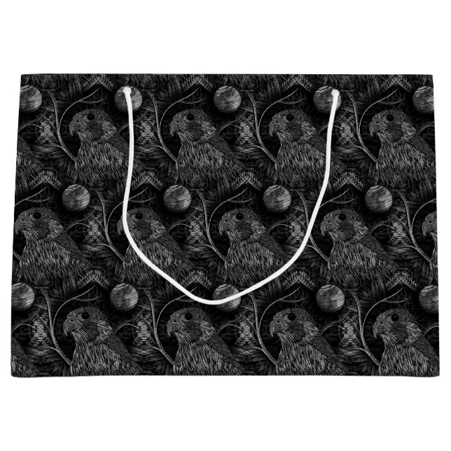 Bolsa De Regalo Grande Patrón de la luna llena del halcón (Anverso)